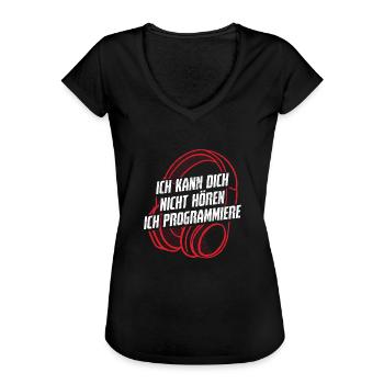 Informatik Informatiker Programmierer - Frauen Vintage T-Shirt - Schwarz - Vorne - Danielle (179cm)