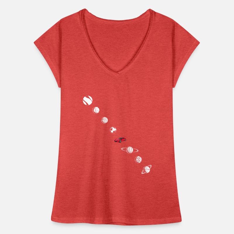 Tesla in Space Solar System SpaceX Women's Vintage T-Shirt