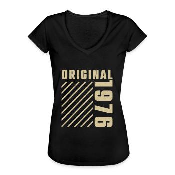 Originele 1976 authentieke 1976 Vintage Bursdag - Vrouwen Vintage T-shirt - zwart - Voor