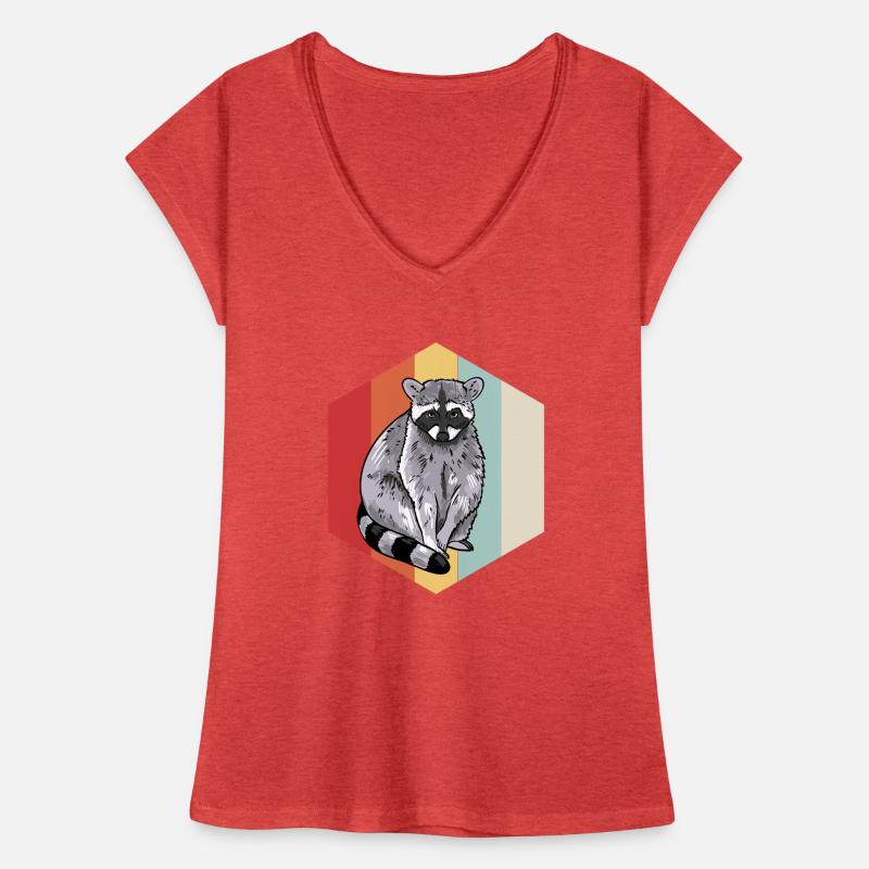 Retro Waschbär Frauen Vintage T-Shirt