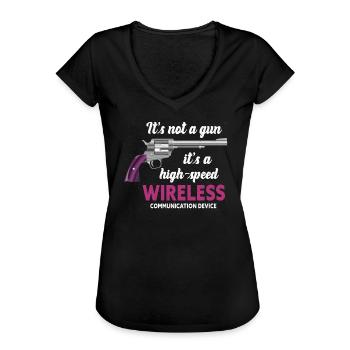 Ce n’est pas un mème d’arme à feu drôle ce n’est pas un pistolet - T-shirt vintage Femme - noir - Devant - Danielle (179cm)
