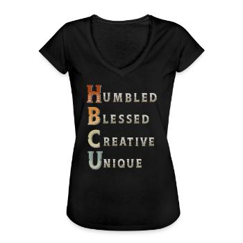 Université historique Black College - T-shirt vintage Femme - noir - Devant - Danielle (179cm)