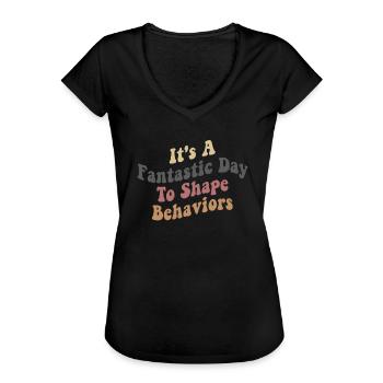 Belle journée comportementale Comportements de forme - T-shirt vintage Femme - noir - Devant - Danielle (179cm)