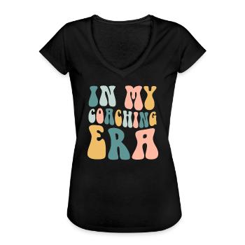 Coach Era Coaching Tees Personnel de l’équipe sportive - T-shirt vintage Femme - noir - Devant - Danielle (179cm)