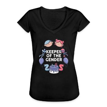 Hüter des Geschlechts - Frauen Vintage T-Shirt - Schwarz - Vorne - Danielle (179cm)