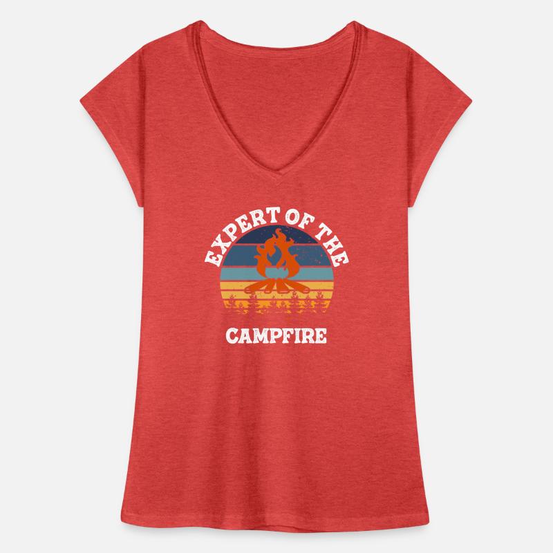 Expert du feu de camp Expert en camping T-shirt vintage Femme