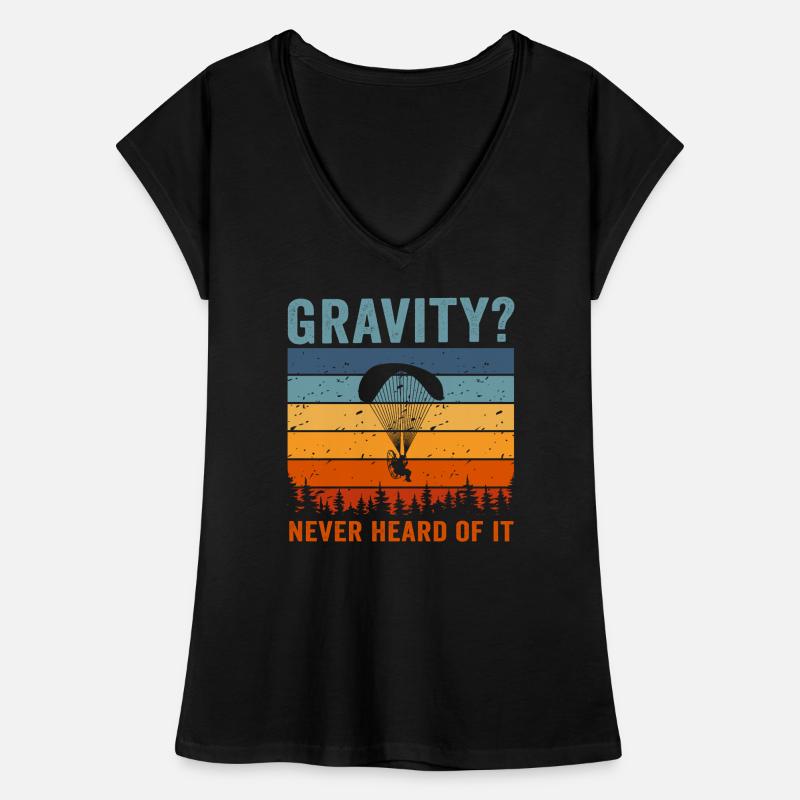 Hilarious Paramotor Gravity Meme Women's Vintage T-Shirt