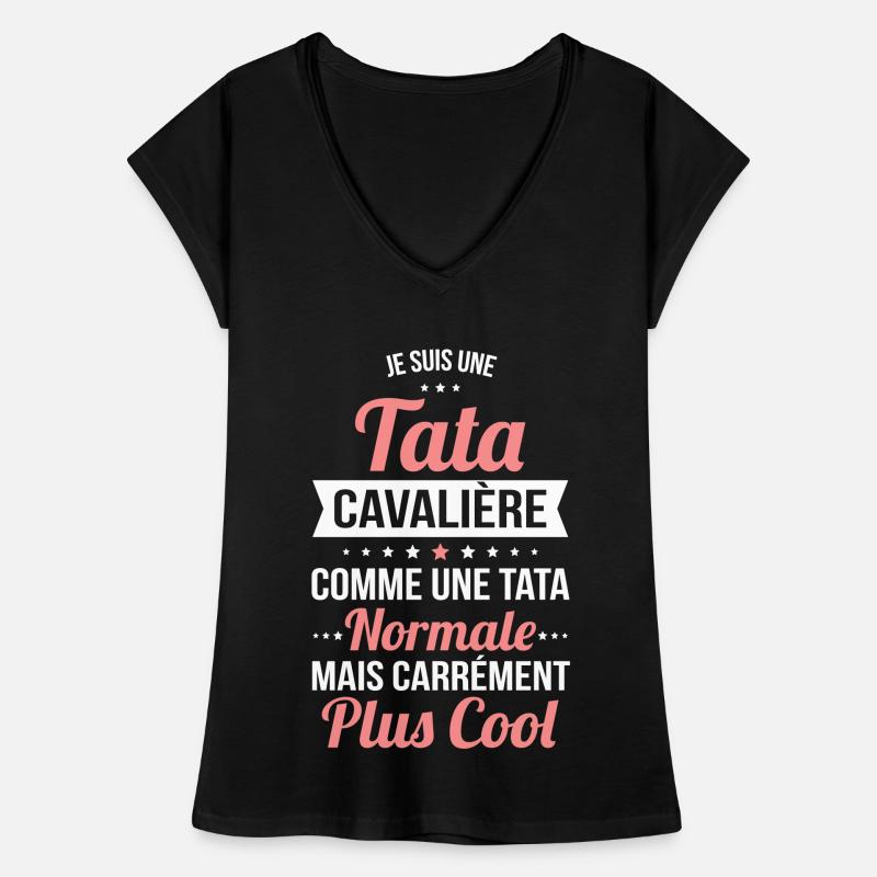 Tata cavalière comme tata normale plus cool T-shirt vintage Femme