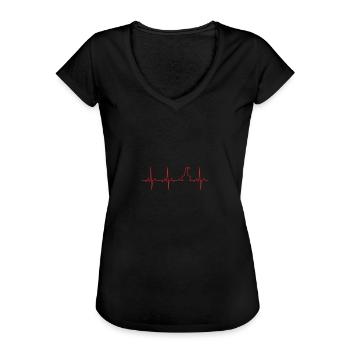 ECG Whisky Pot Still - Women's Vintage T-Shirt - black - Front - Danielle (179cm)