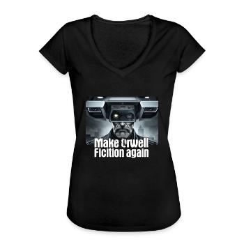 Orwell Überwachung - Frauen Vintage T-Shirt - Schwarz - Vorne - Danielle (179cm)