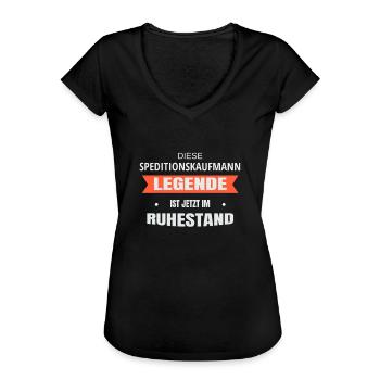 Rente Ruhestand Pension Speditionskaufmann - Frauen Vintage T-Shirt - Schwarz - Vorne