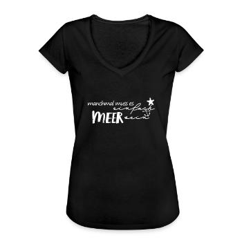 Anker Maritime Meer Segeln - Frauen Vintage T-Shirt - Schwarz - Vorne