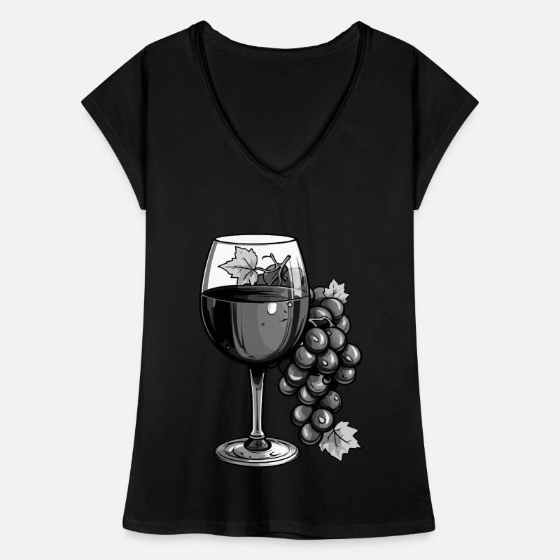 Weinglas Vino Frauen Vintage T-Shirt