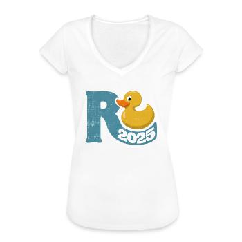 Rente Ente 2025 - Ruhestand - Pension - Frauen Vintage T-Shirt - Schwarz - Vorne - Danielle (179cm)