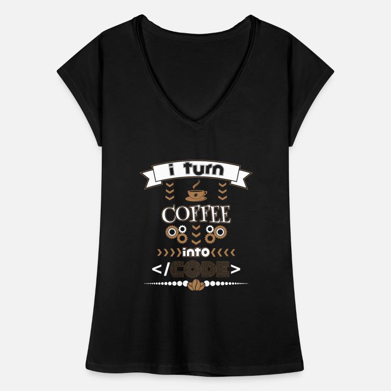 turn coffee into code Frauen Vintage T-Shirt