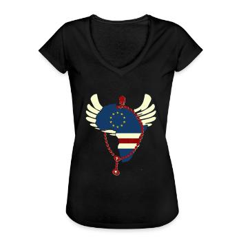 Cabo Verde - Frauen Vintage T-Shirt - Schwarz - Vorne - Danielle (179cm)