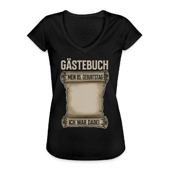 85. Geburtstag Gästebuch - Frauen Vintage T-Shirt - Schwarz - Vorne - Danielle (179cm)