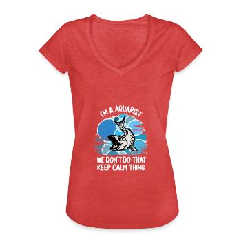 Aquarium Aquarist Fish Ornamental Fish Aquaristics - Women's Vintage T-Shirt - heather red - Front - Danielle (179cm)