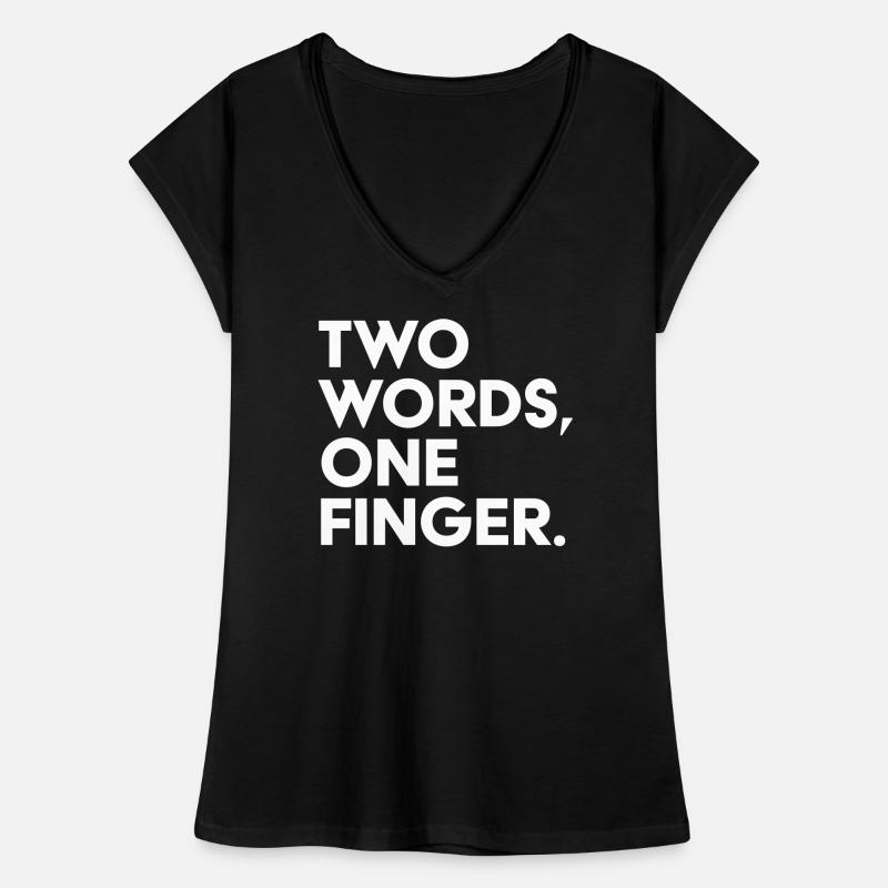 Two words one finger Frauen Vintage T-Shirt