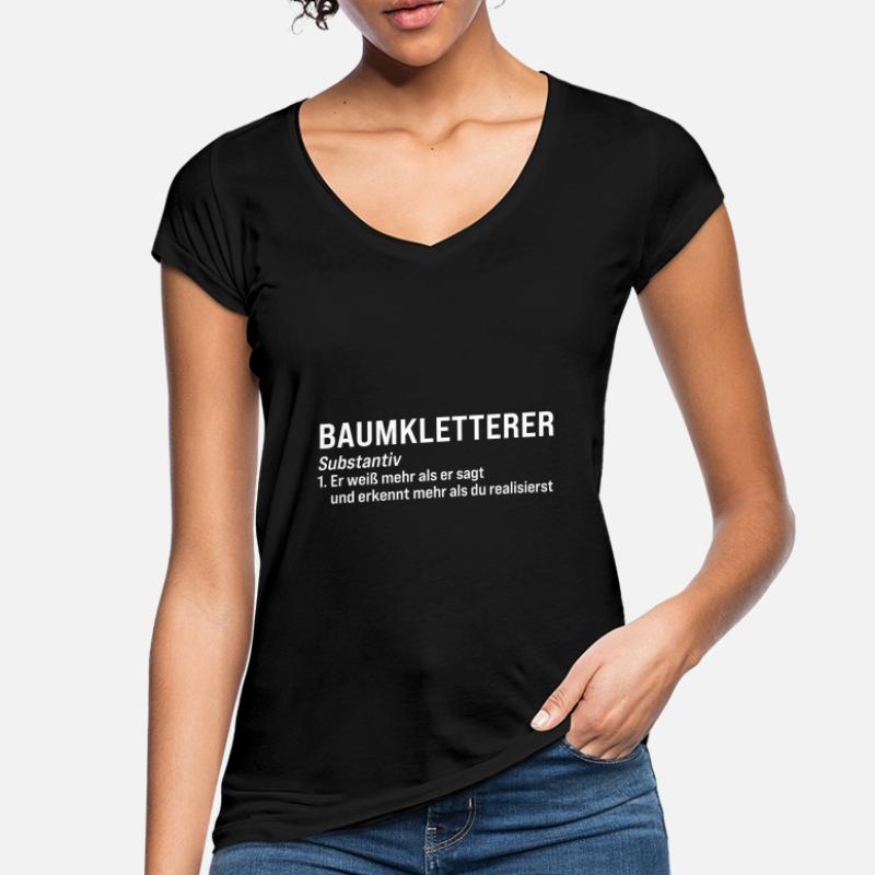 Baumkletterer Definition Baumpfleger Geschenk Frauen Vintage T-Shirt