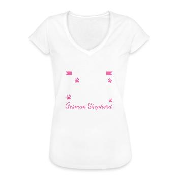 Deutscher Schäferhund Deutscher Schäferhund - Frauen Vintage T-Shirt - Schwarz - Vorne - Danielle (179cm)