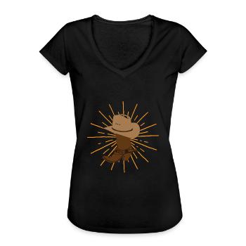 Danse en ligne - T-shirt vintage Femme - noir - Devant - Danielle (179cm)