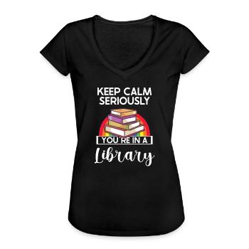 Book Reader Reading Literature Lover Writing - Frauen Vintage T-Shirt - Schwarz - Vorne
