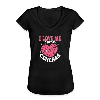 Spanischer Humor Conchas Mexikanisches Brot - Frauen Vintage T-Shirt - Schwarz - Vorne - Danielle (179cm)