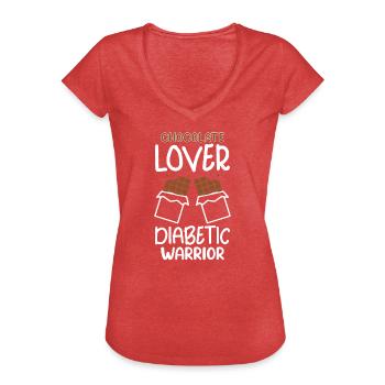 Type 1 diabetes Funny - Women's Vintage T-Shirt - heather red - Front - Danielle (179cm)