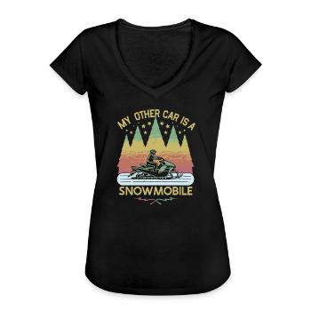 Aurora Aurora Tracker Alaska Wilderness - T-shirt vintage Femme - noir - Devant - Danielle (179cm)