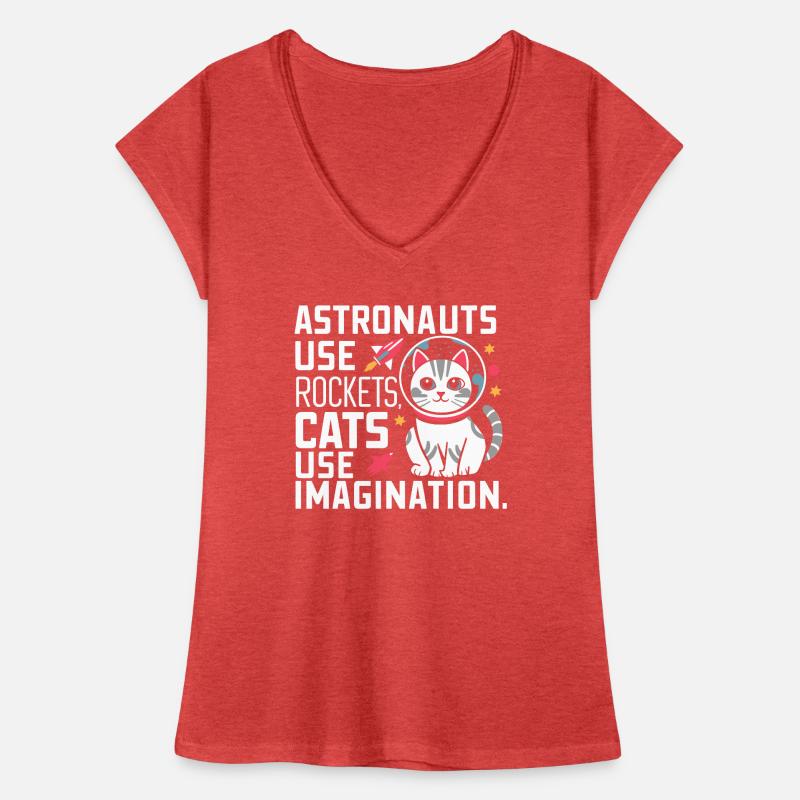 Cat, Astronaut, Astronomy, Outer Solar System Women's Vintage T-Shirt