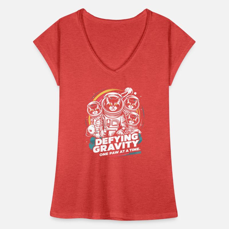 Cat, Astronaut, Astronomy, Outer Solar System Women's Vintage T-Shirt