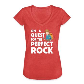 Geology Stone Hunt Agate Hunter Stone Collecting - Women's Vintage T-Shirt - heather red - Front - Danielle (179cm)