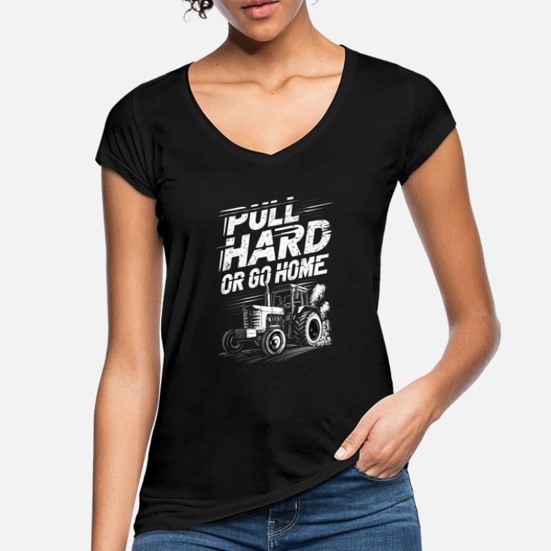 Tractor Pulling Tractor Pulling Tractor Power Farm Frauen Vintage T-Shirt