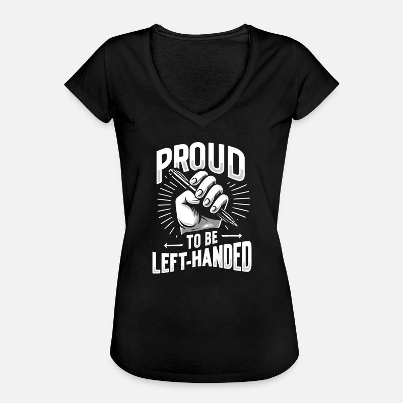 Linkshänder Lefty Left-hander Leftie Buddy - Women's Vintage T-Shirt - black