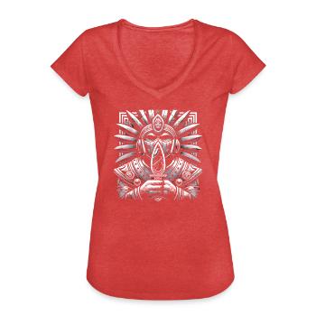Aztec warrior with traditional - Women's Vintage T-Shirt - heather red - Front - Danielle (179cm)
