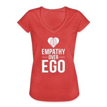 Intelligence émotionnelle Empathie Défenseur de la pleine conscience - T-shirt vintage Femme - rouge chiné - Devant - Danielle (179cm)