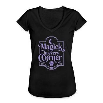 Witchy Home Decorators Mystical Interiors - Women's Vintage T-Shirt - black - Front - Danielle (179cm)