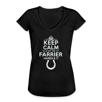 Farrier Horse Huf Care Specialist Horseshoe - Frauen Vintage T-Shirt - Schwarz - Vorne - Danielle (179cm)