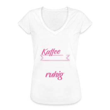 Krankenschwester Shirt · Pflege · Kaffee stark - Frauen Vintage T-Shirt - Schwarz - Vorne - Danielle (179cm)