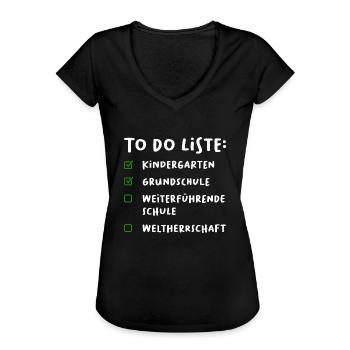 Grundschule Abschluss Gymnasiast Geschenk - Frauen Vintage T-Shirt - Schwarz - Vorne