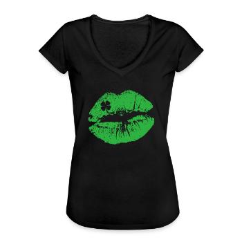 St. Patrick's Day - Vrouwen Vintage T-shirt - zwart - Voor