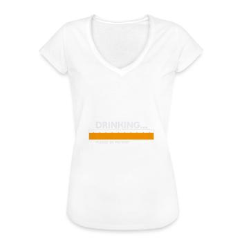 Party Time - Frauen Vintage T-Shirt - Schwarz - Vorne - Danielle (179cm)