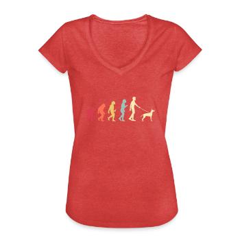 Cirneco dell Etna - Women's Vintage T-Shirt - heather red - Front - Danielle (179cm)