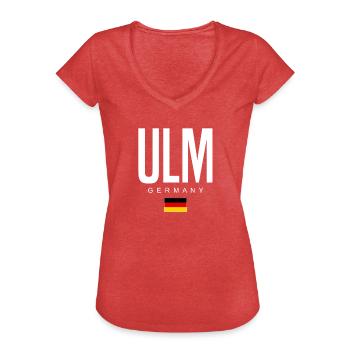 Ulm - Women's Vintage T-Shirt - heather red - Front - Danielle (179cm)