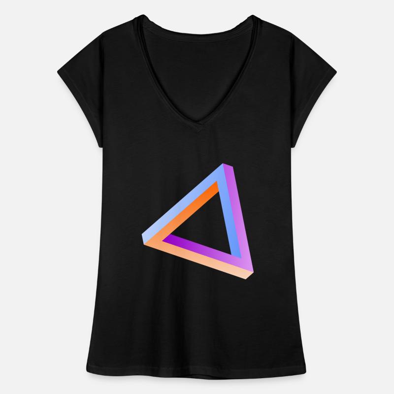 Impossible triangle optical illusion Women's Vintage T-Shirt