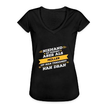 Müller Beruf Geschenk - Frauen Vintage T-Shirt - Schwarz - Vorne
