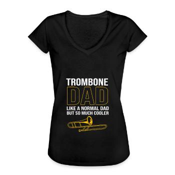 Posaune - Frauen Vintage T-Shirt - Schwarz - Vorne