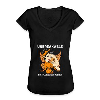 Multiple Sklerose MS - Frauen Vintage T-Shirt - Schwarz - Vorne - Danielle (179cm)