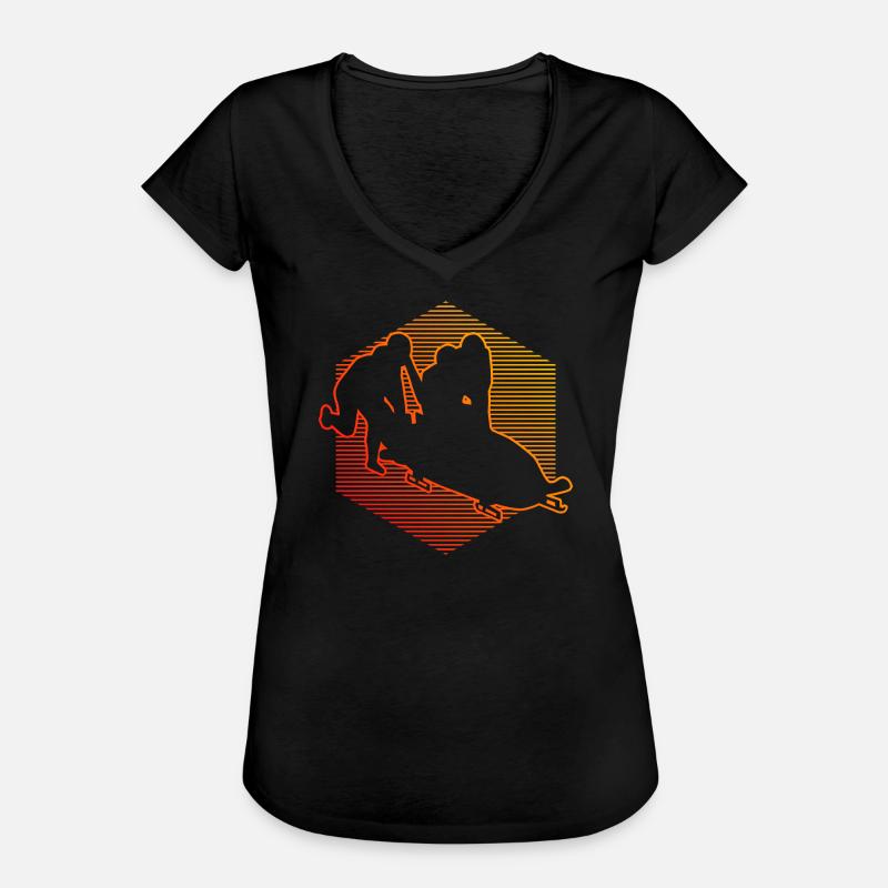 Bobsleigh Bobsleigh Sport Two-man bob bobsleigh track - Women's Vintage T-Shirt - black